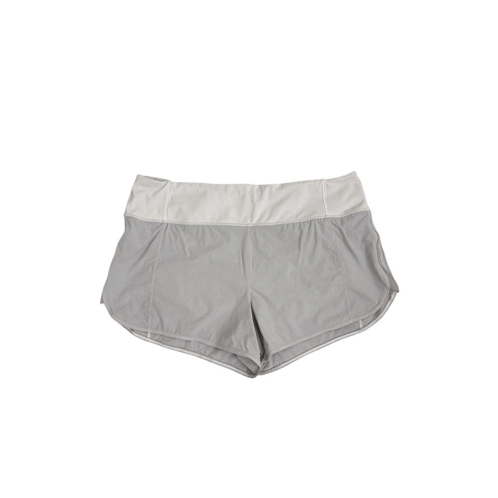 Athleta Activewear Gray White Athletic Gym Running Shorts Size Medium
